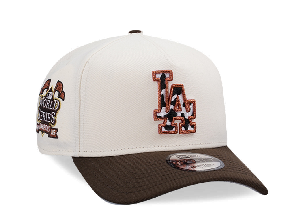 New Era Los Angeles Dodgers World Series Champions 2025 Chrome Two Tone Edition 9Forty A Frame Snapback Hat