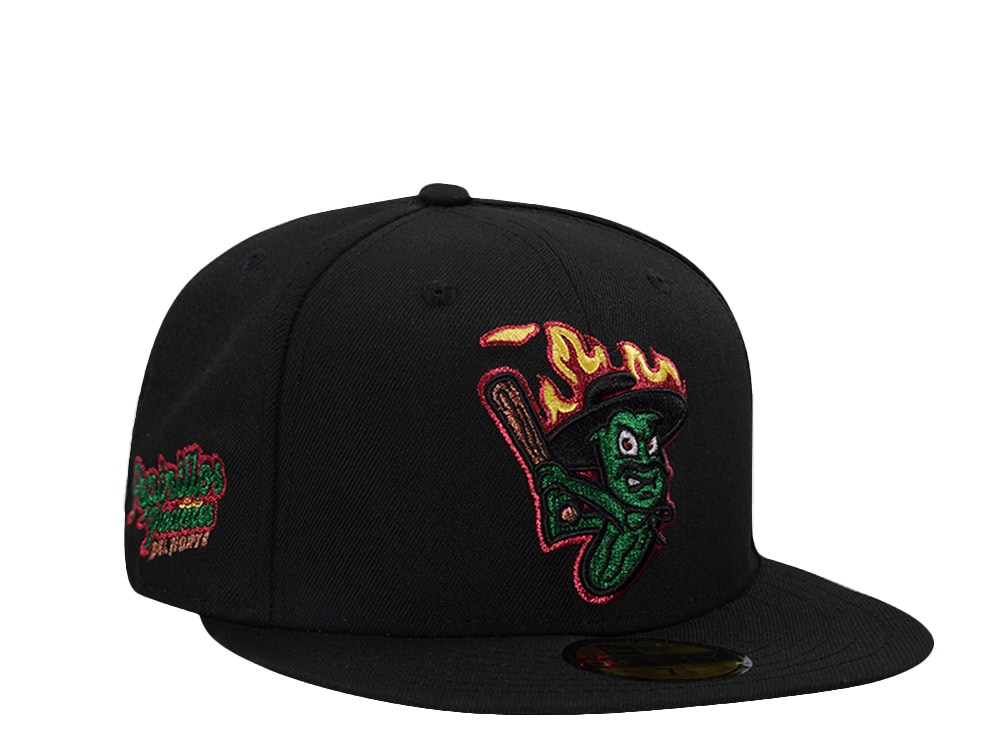 New Era Great Lakes Loons Pepinillos Picantes Black Throwback Edition 59Fifty Fitted Hat