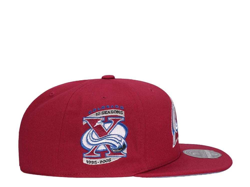 Mitchell & Ness Colorado Avalanche 10 Seasons Edition Dynasty Fitted Hat