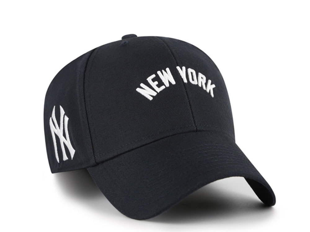 47 Brand New York Yankees Ballpark Script Navy Edition MVP Strapback Hat