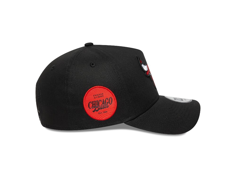 New Era Chicago Bulls Side Patch 9Forty A Frame Snapback Hat