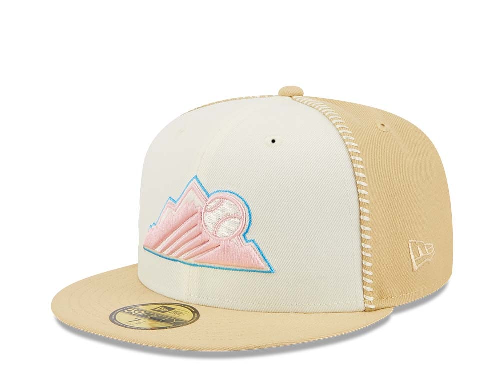 New Era Colorado Rockies Stitch 10th Anniversary Gold Edition 59Fifty Fitted Hat