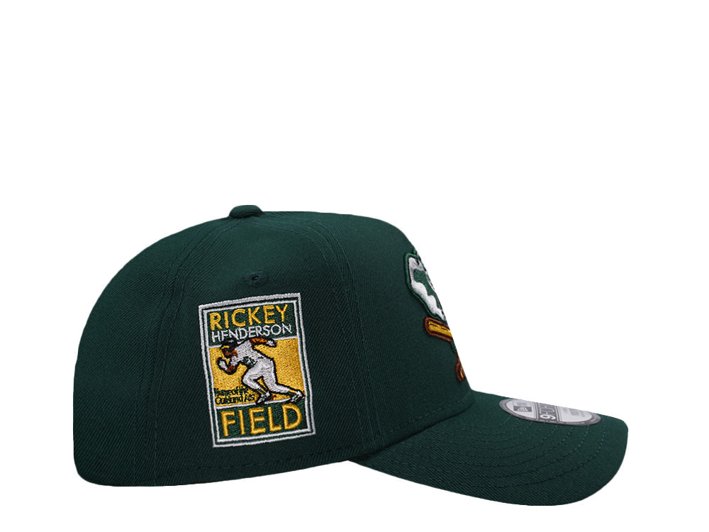 New Era Oakland Athletics Rickey Henderson Field Dark Green Prime Edition Kids 9Forty A Frame Snapback Hat