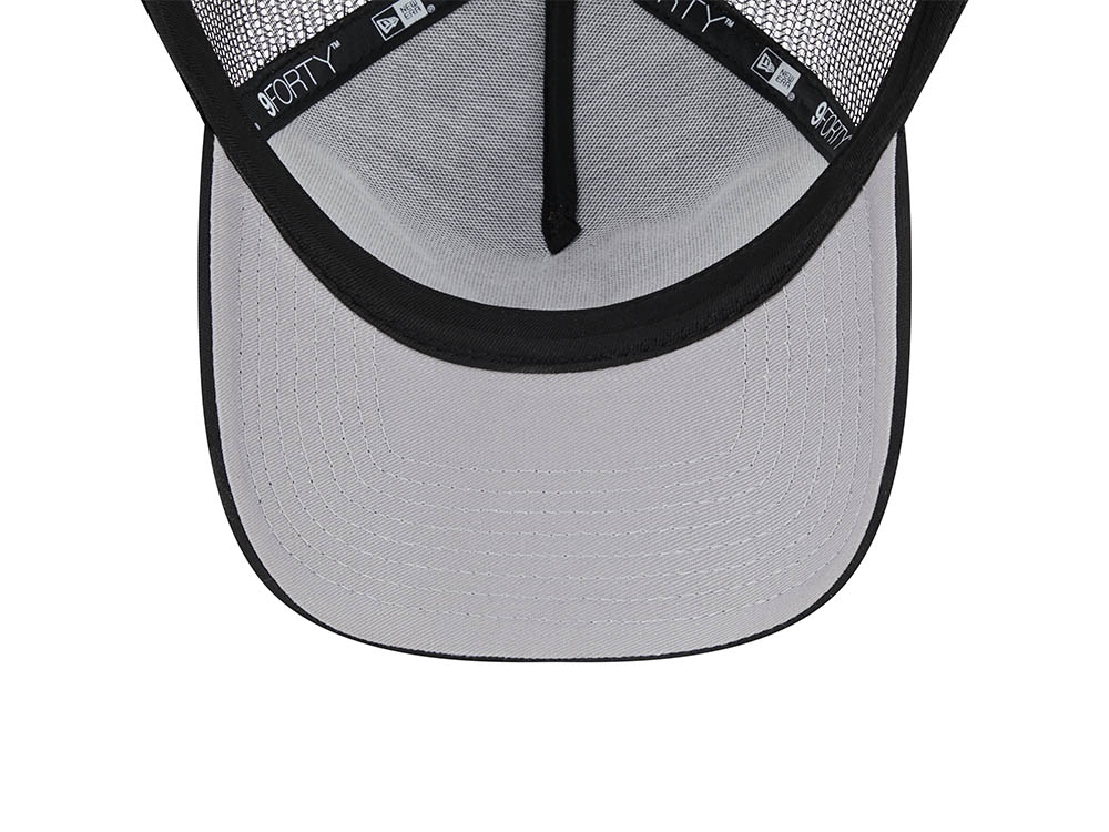 New Era Florida Marlins Black All Day 9Forty A Frame Trucker Snapback Hat