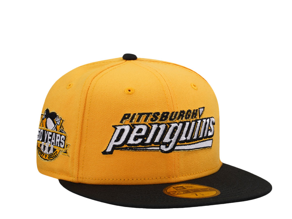 New Era Pittsburgh Penguins 50th Anniversary Two Tone Throwback Edition 59Fifty Fitted Hat