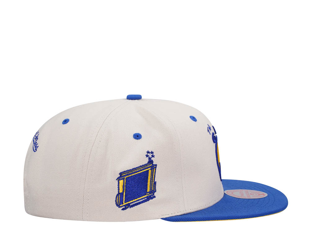 Mitchell & Ness Golden State Warriors Sail Off White Two Tone Snapback Hat