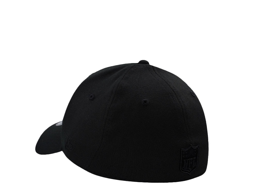 New Era Las Vegas Raiders Black on Black Edition 39Thirty Stretch Fit Hat