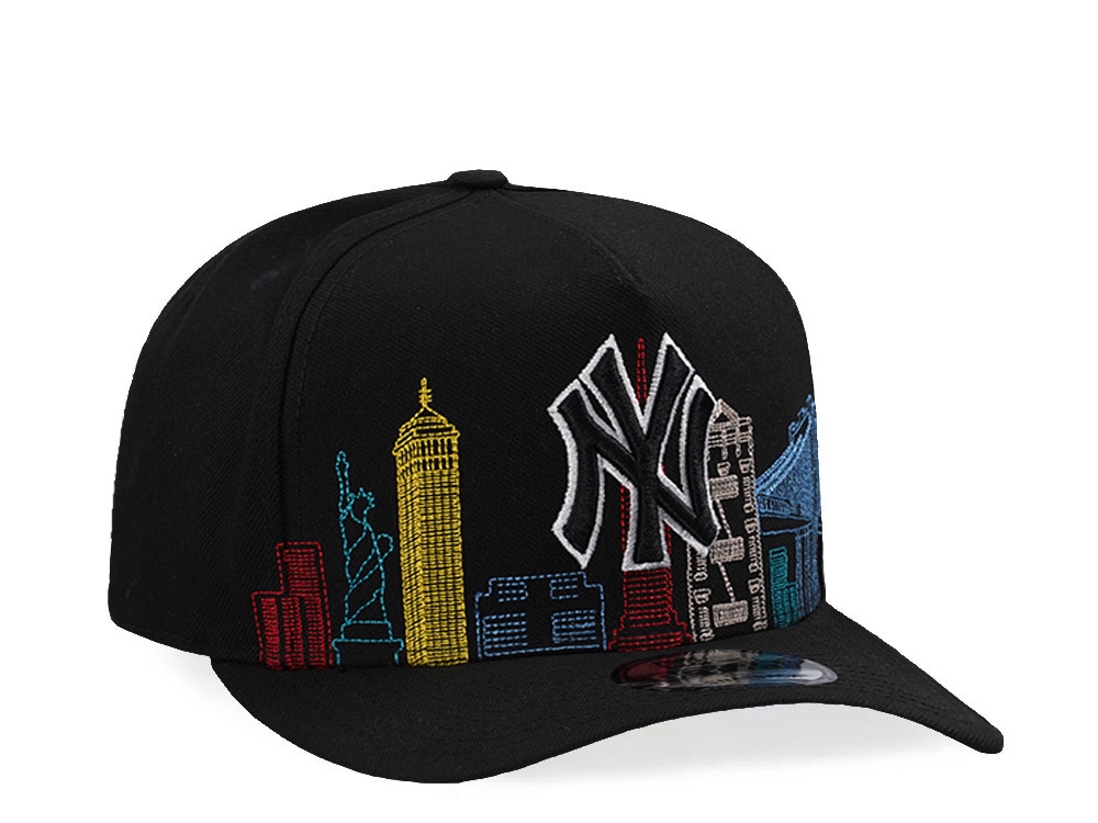 New Era New York Yankees Skyline Black Prime Edition 9Fifty A Frame Snapback Hat