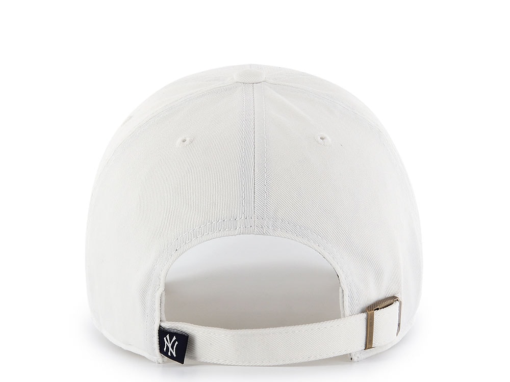 47 Brand New York Yankees White Clean Up Strapback Hat