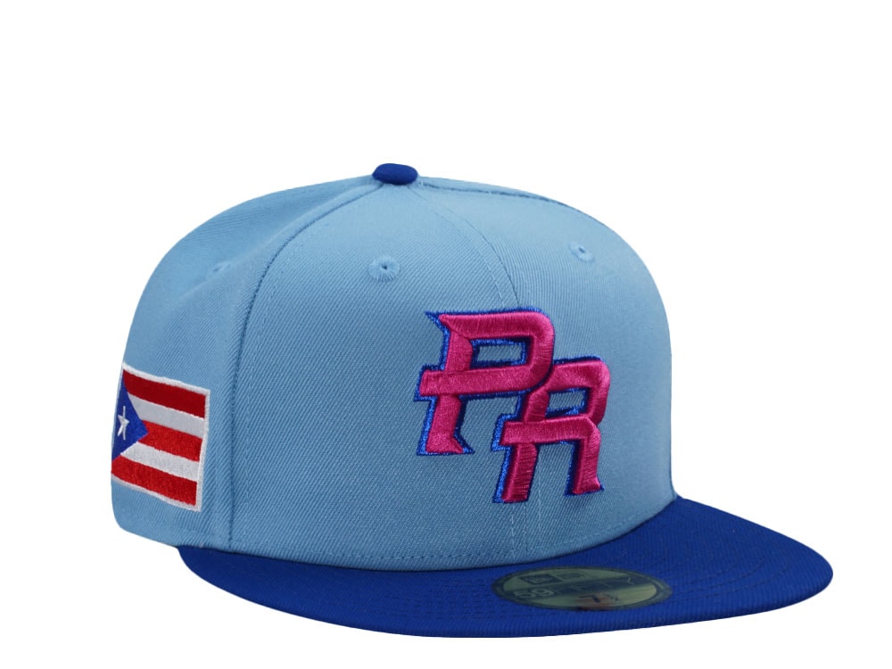 New Era Puerto Rico World Baseball Classic Sky Blue Two Tone Edition 59Fifty Fitted Hat