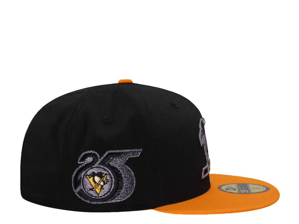 New Era Pittsburgh Penguins 25th Anniversary Metallic Black Two Tone Edition 59Fifty Fitted Hat