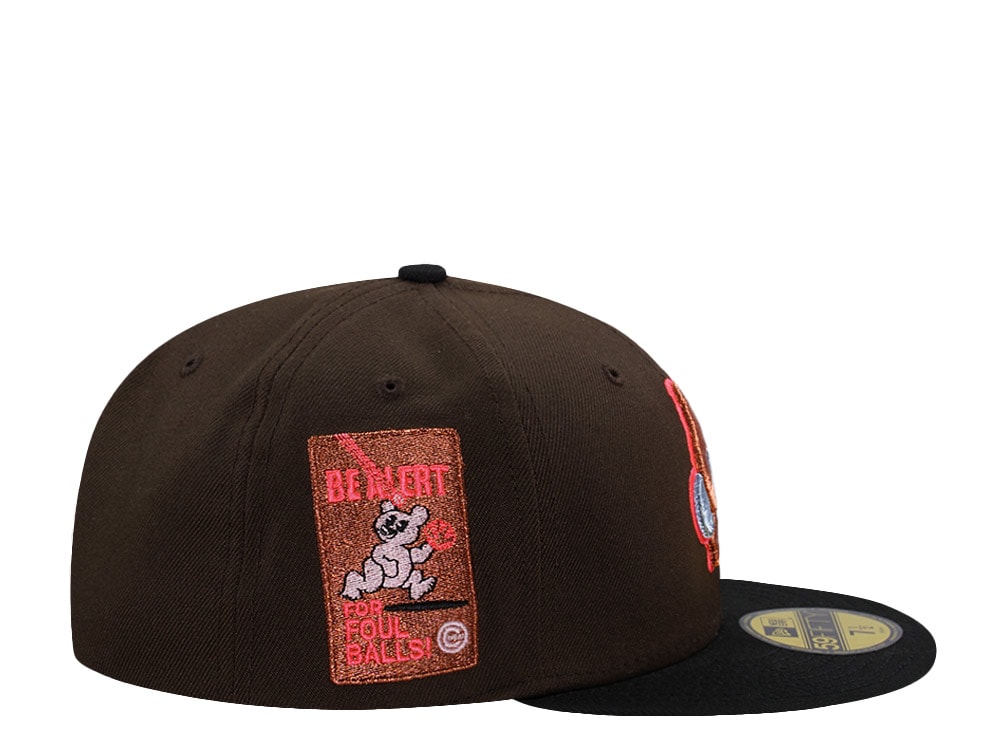 New Era Chicago Cubs Be Alert Walnut Two Tone Edition 59Fifty Fitted Hat