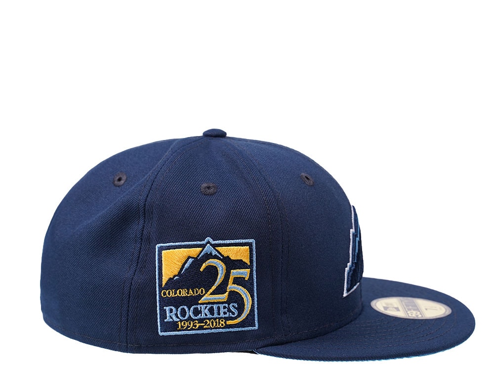 New Era Colorado Rockies 25th Anniversary Glacier Blue Edition 59Fifty Fitted Hat