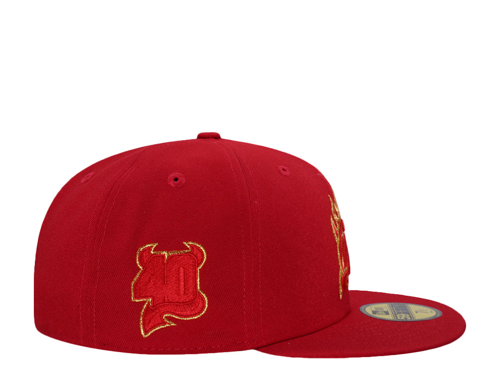 New Era New Jersey Devils 40th Anniversary Scarlet Red Edition 59Fifty Fitted Hat