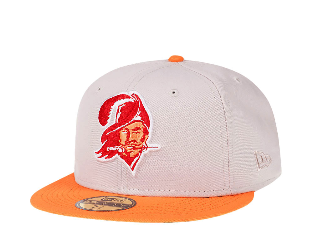 New Era Tampa Bay Buccaneers Stone Two Tone Throwback 59Fifty Fitted Hat