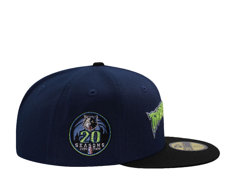 New Era Minnesota Timberwolves 20 Seasons Ocean Blue Two Tone Edition 59Fifty Fitted Hat