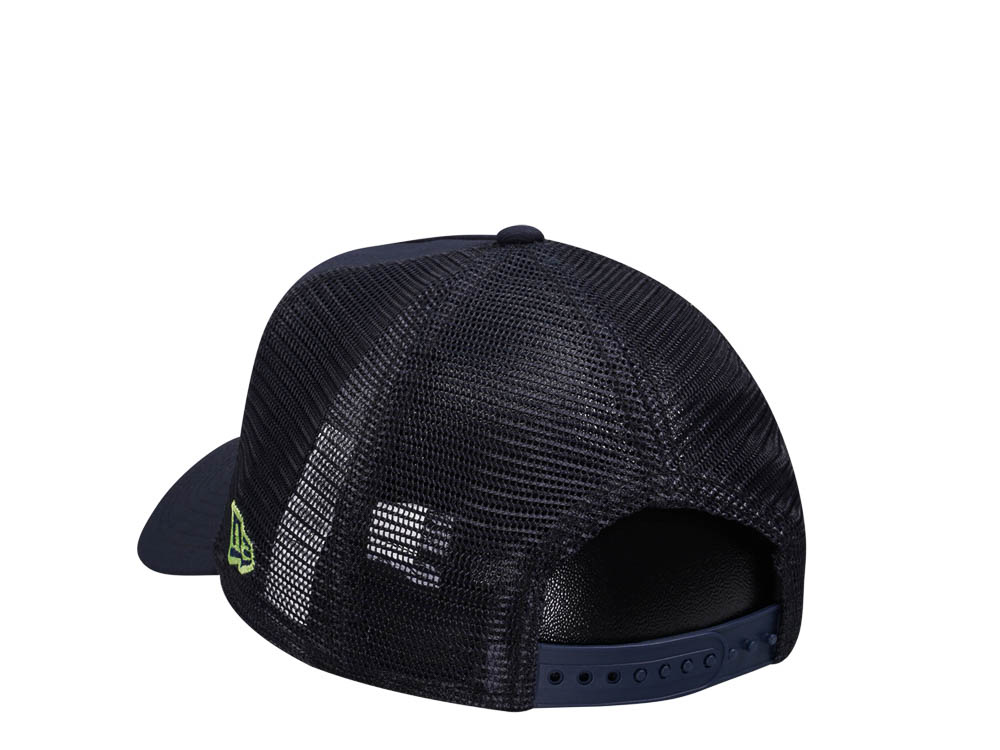 New Era Seattle Seahawks Navy 9Forty A Frame Trucker Snapback Hat
