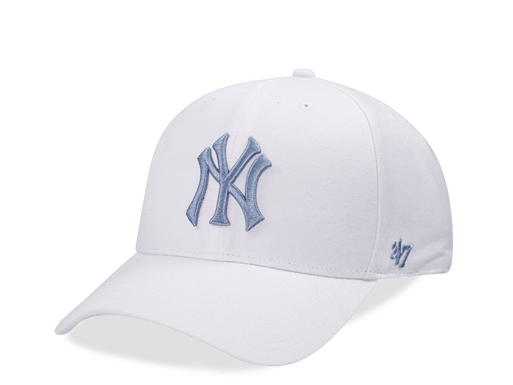 47Brand New York Yankees White MVP Snapback Hat