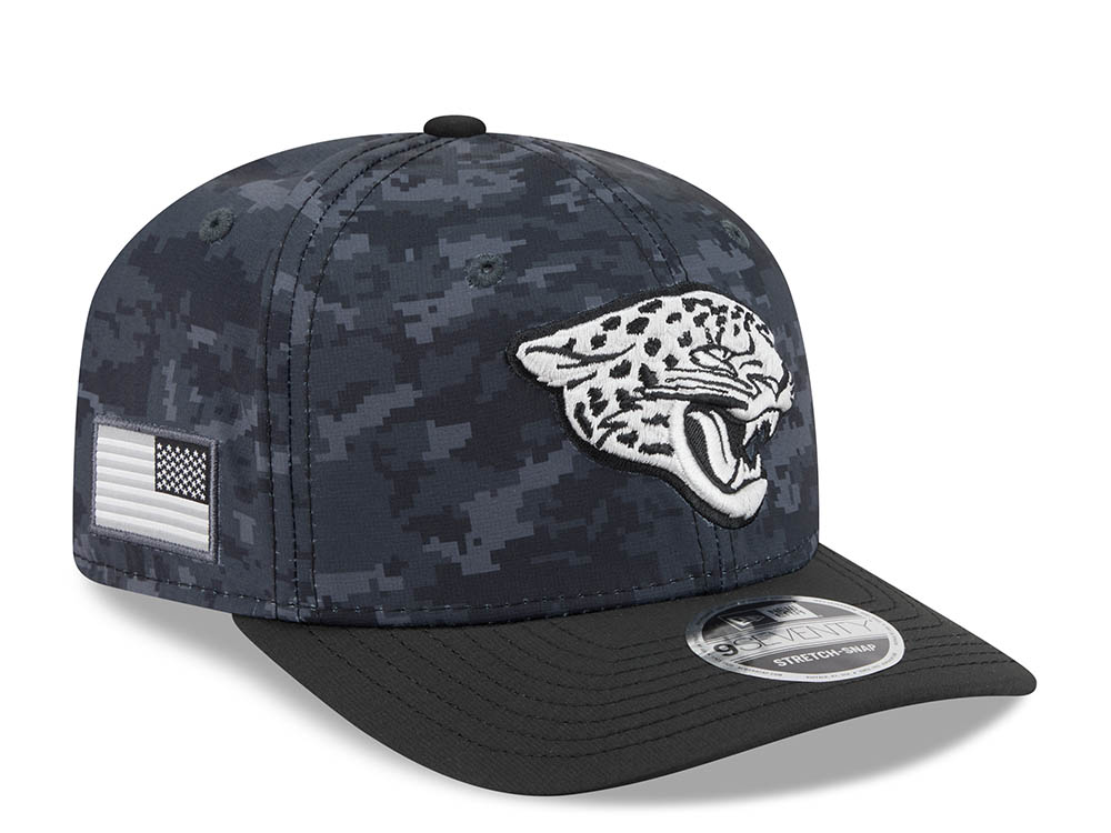 New Era Jacksonville Jaguars NFL Salute to Service 2026 Digi Camo Black 9Seventy Stretch Snapback Hat