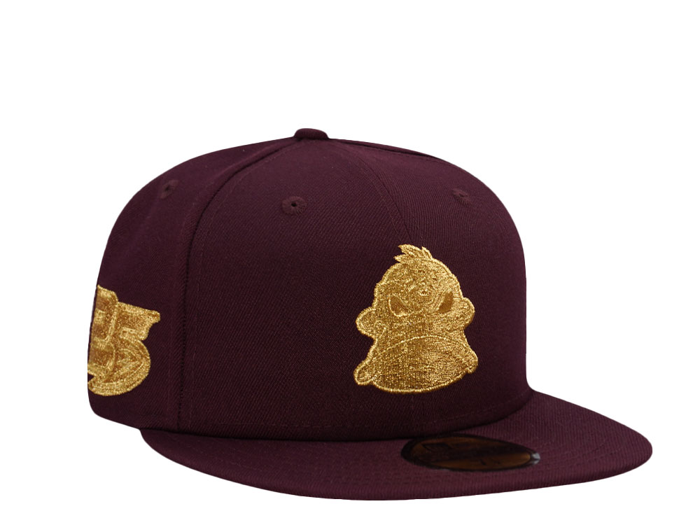 New Era Anaheim Ducks The All Gold Maroon Prime Edition 59Fifty Fitted Hat