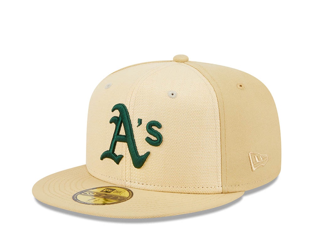 New Era Oakland Athletics Raffia Front Vegas Gold Edition 59Fifty Fitted Hat
