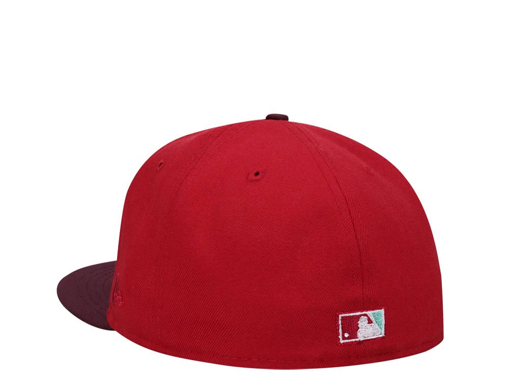 New Era Baltimore Orioles 50th Anniversary Mint Merlot Two Tone Edition 59Fifty Fitted Hat