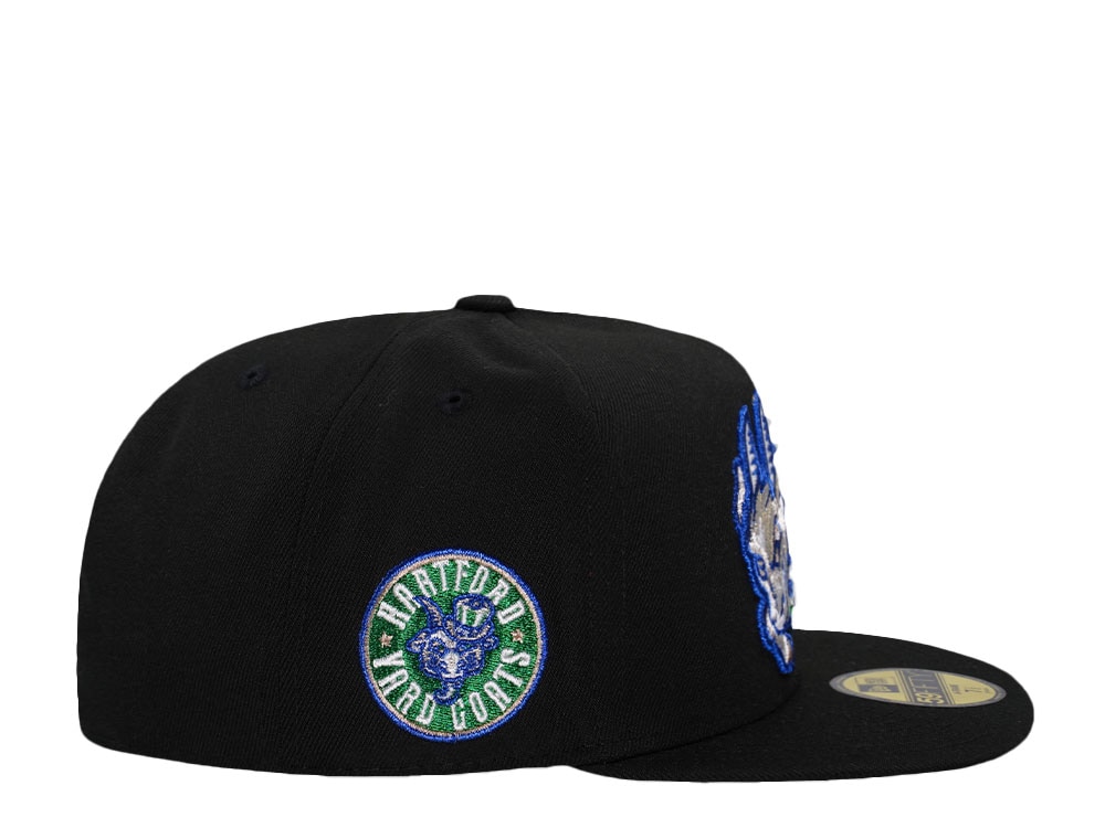 New Era Hartford Yard Goats Black Throwback Edition 59Fifty A Frame Fitted Hat