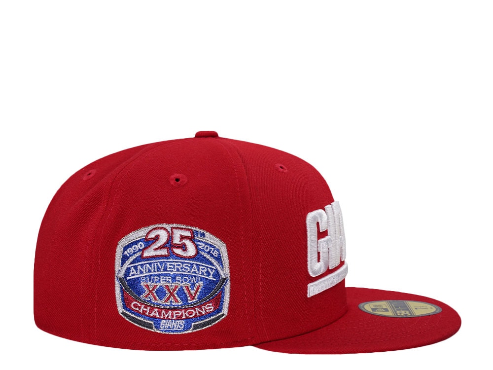 New Era New York Giants 25th Anniversary Red Prime Edition 59Fifty Fitted Hat