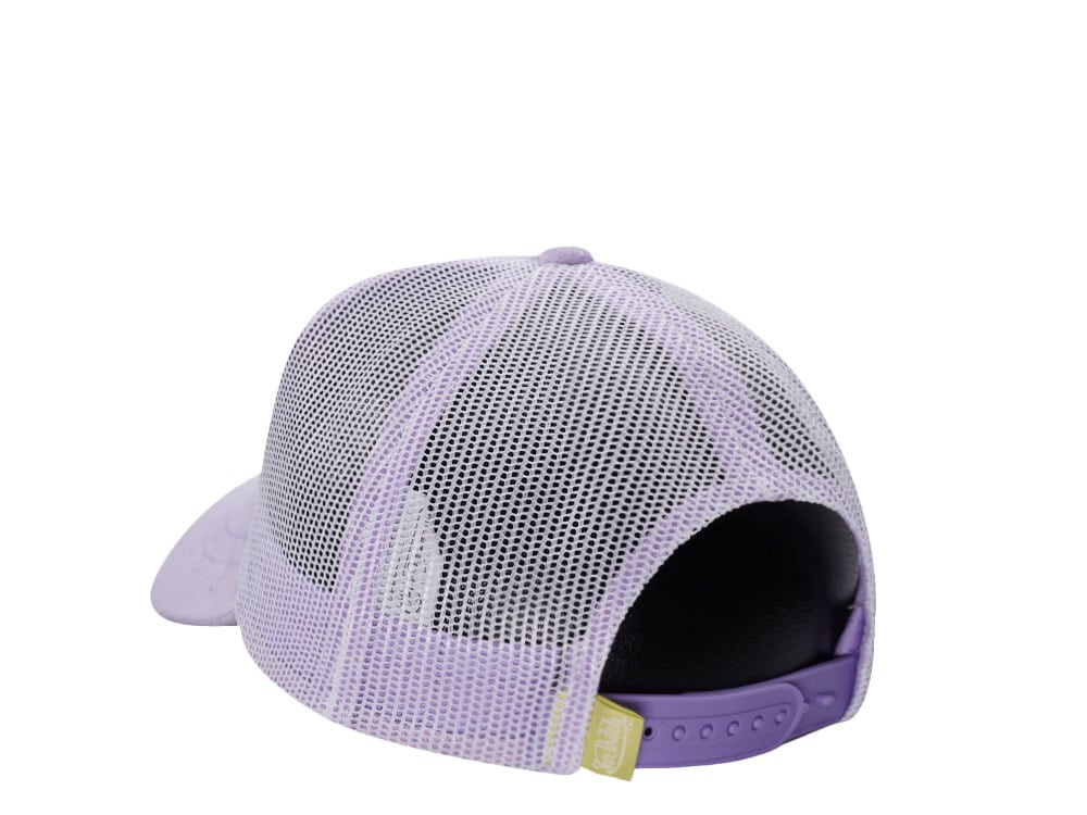Von Dutch Oval Patch Lavender Velour Edition Trucker Snapback Hat