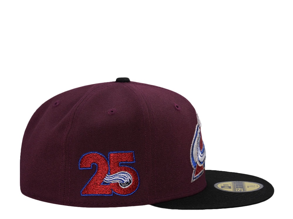 New Era Colorado Avalanche 25th Anniversary Maroon Two Tone Edition 59Fifty Fitted Hat