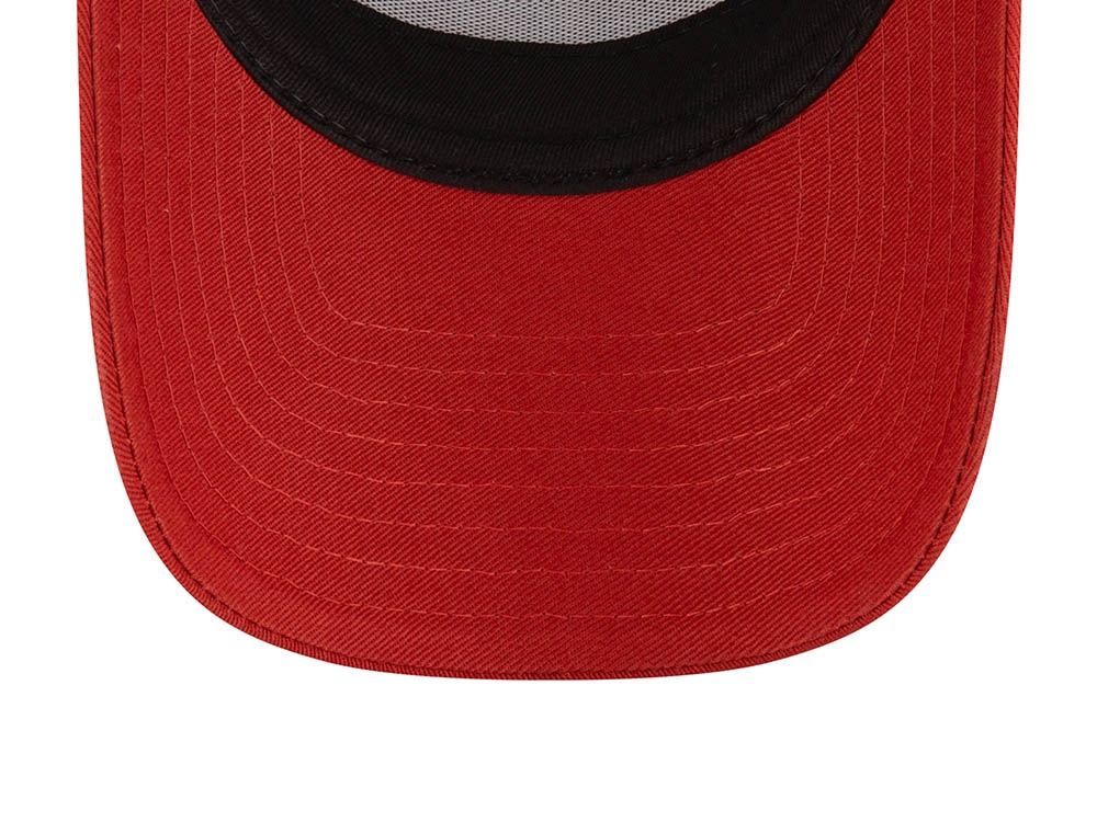 New Era Sport Fishing Patch Red 9Forty A Frame Trucker Snapback Hat