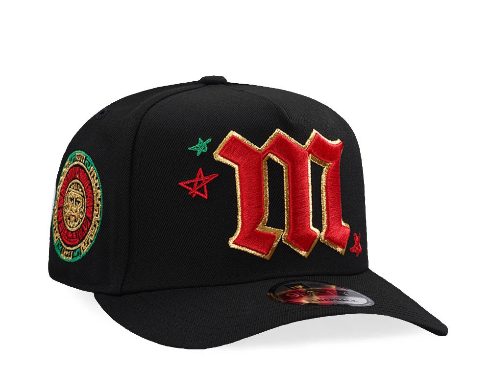 New Era Mexico Black Prime Edition 9Fifty A Frame Snapback Hat