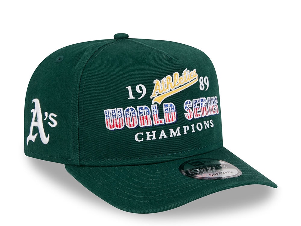 New Era Oakland Athletics World Series Champions 1989 Historic Green Edition 9Fifty A Frame Snapback Hat