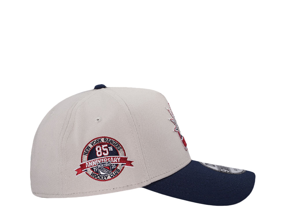 New Era New York Rangers 85th Anniversary Chrome Two Tone Edition 9Forty A Frame Snapback Hat