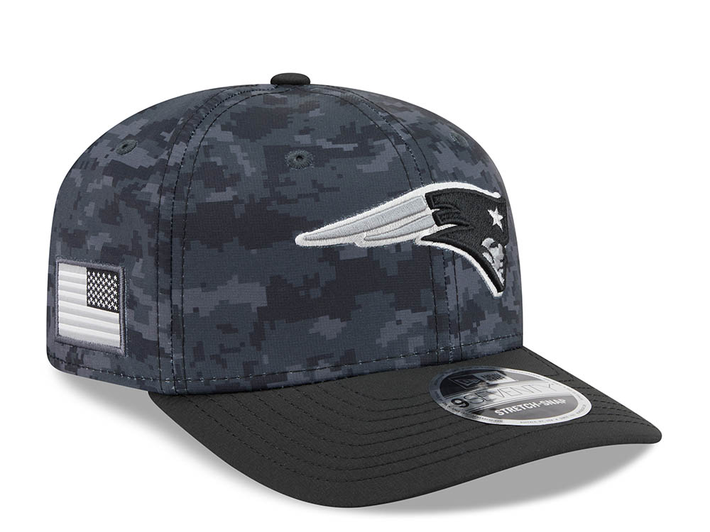 New Era New England Patriots NFL Salute to Service 2026 Digi Camo Black 9Seventy Stretch Snapback Hat