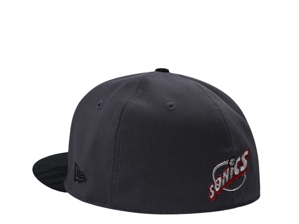 New Era Seattle SuperSonics NBA Finals 1996 Dark Gray Glow In The Dark Moon Edition 59Fifty Fitted Hat