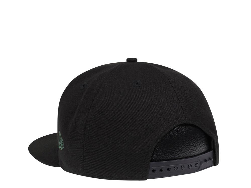 New Era Milwaukee Bucks Original Fit Black 9Fifty Snapback Hat