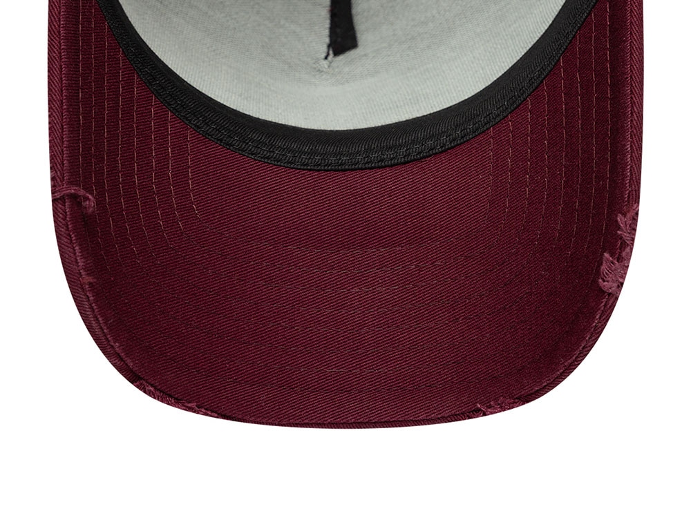 New Era Patch Washed Dark Red Edition 9Forty A Frame Snapback Hat