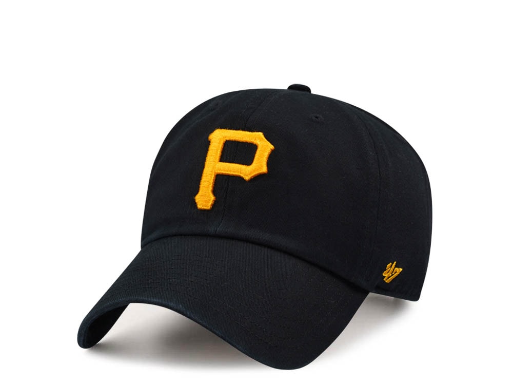47Brand Pittsburgh Pirates Black Clean Up Strapback Hat