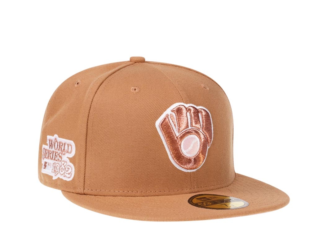 New Era Milwaukee Brewers World Series 1982 Sweet Gingerbread Edition 59Fifty Fitted Hat