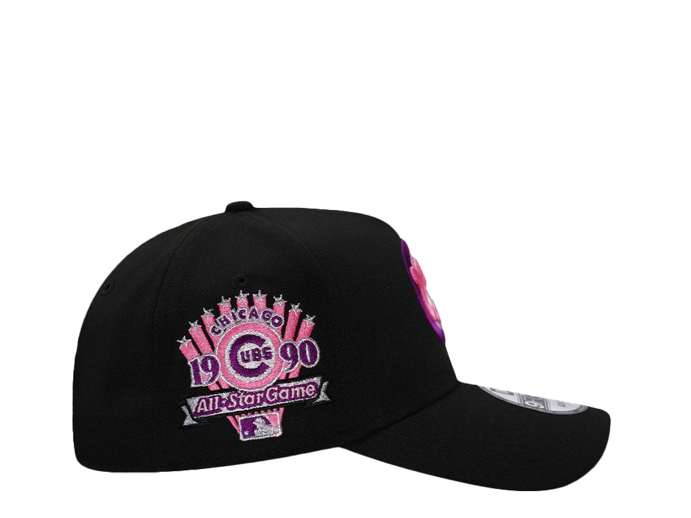 New Era Chicago Cubs All Star Game 1990 Magenta Black Prime Edition 9Forty A Frame Snapback Hat