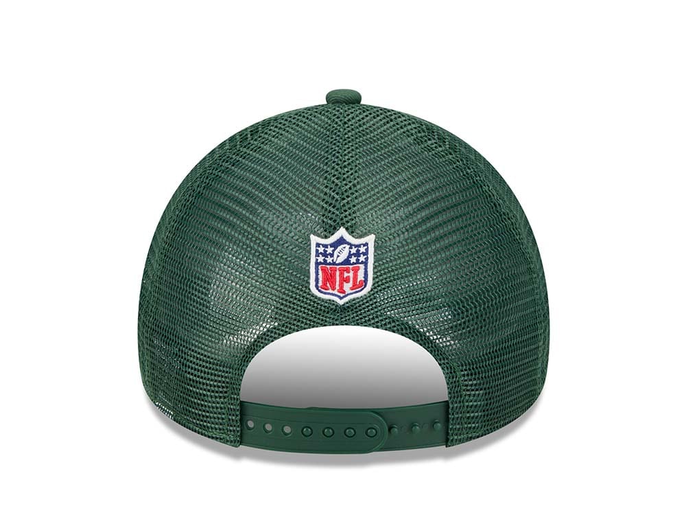New Era Green Bay Packers Sideline 2024 9Forty A Frame Trucker Snapback Hat