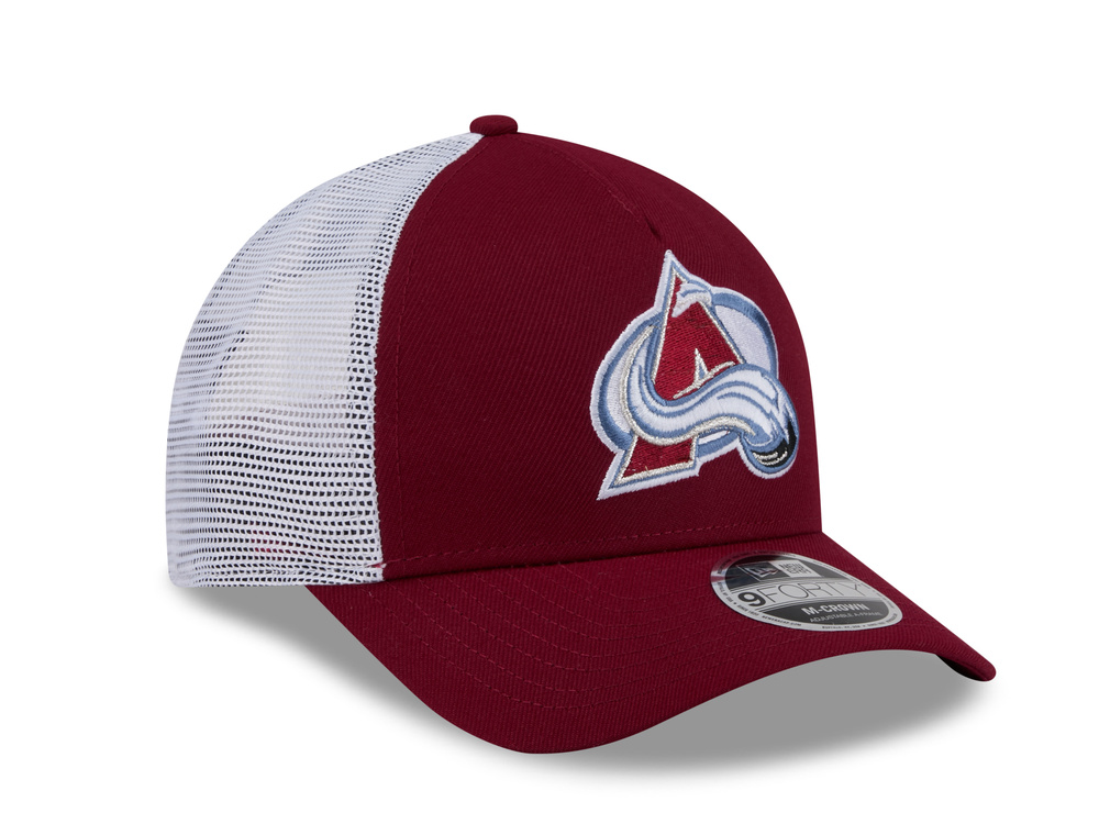 New Era Colorado Avalanche Official Team Color Edition 9Forty M Crown A Frame Trucker Snapback Hat
