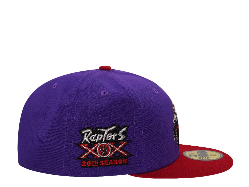New Era Toronto Raptors 20th Anniversary Purple Two Tone Edition 59Fifty Fitted Hat