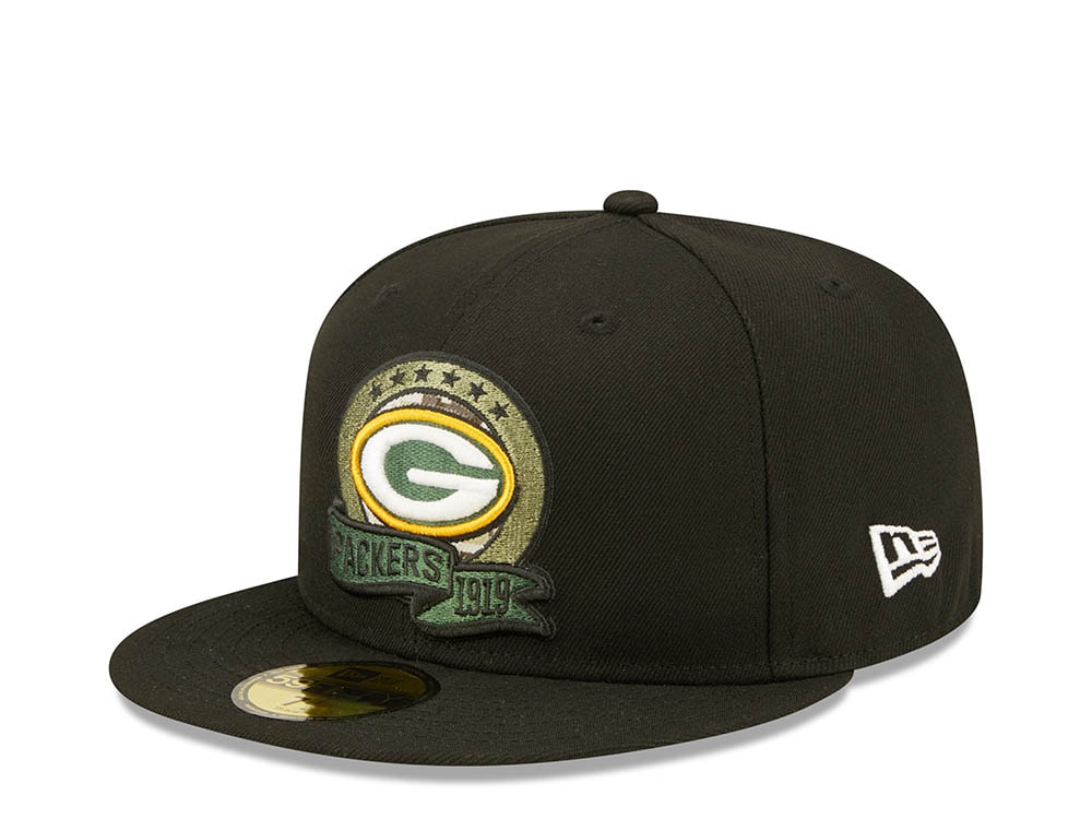 New Era Green Bay Packers Salute to Service 2022 Fitted 59Fifty Hat