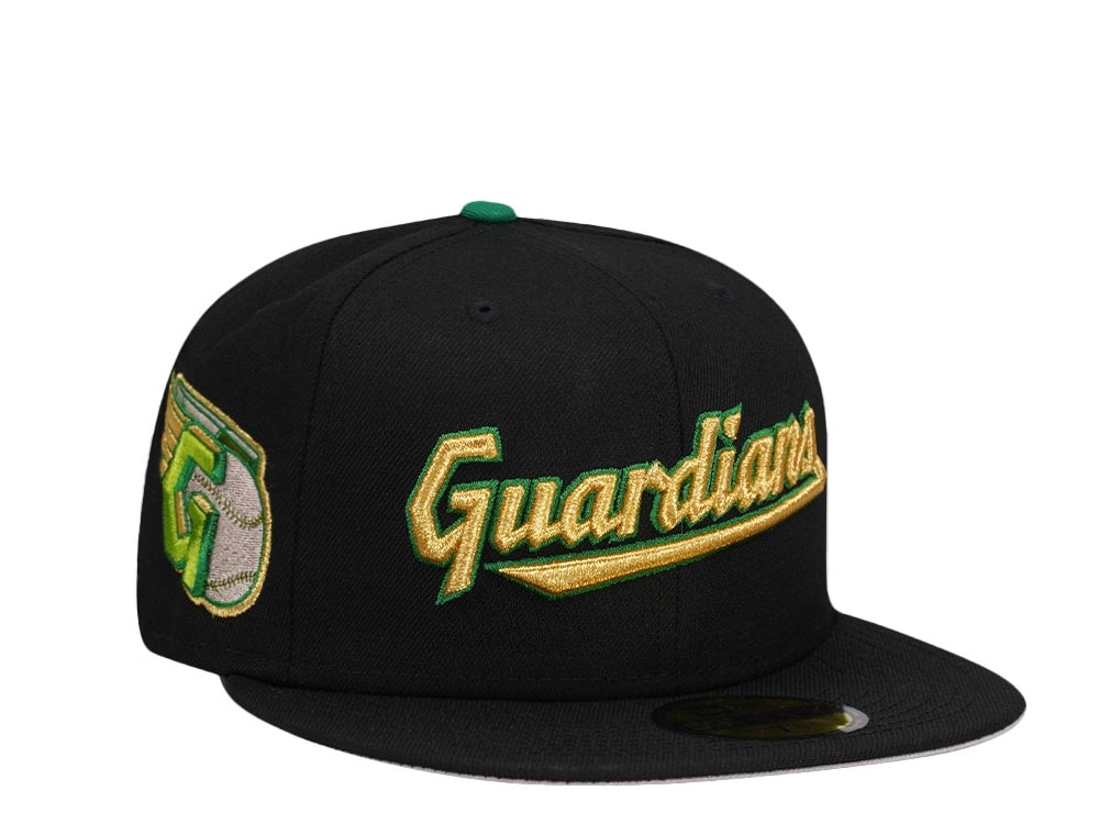 New Era Cleveland Guardians Black Gold Prime Edition 59Fifty Fitted Hat