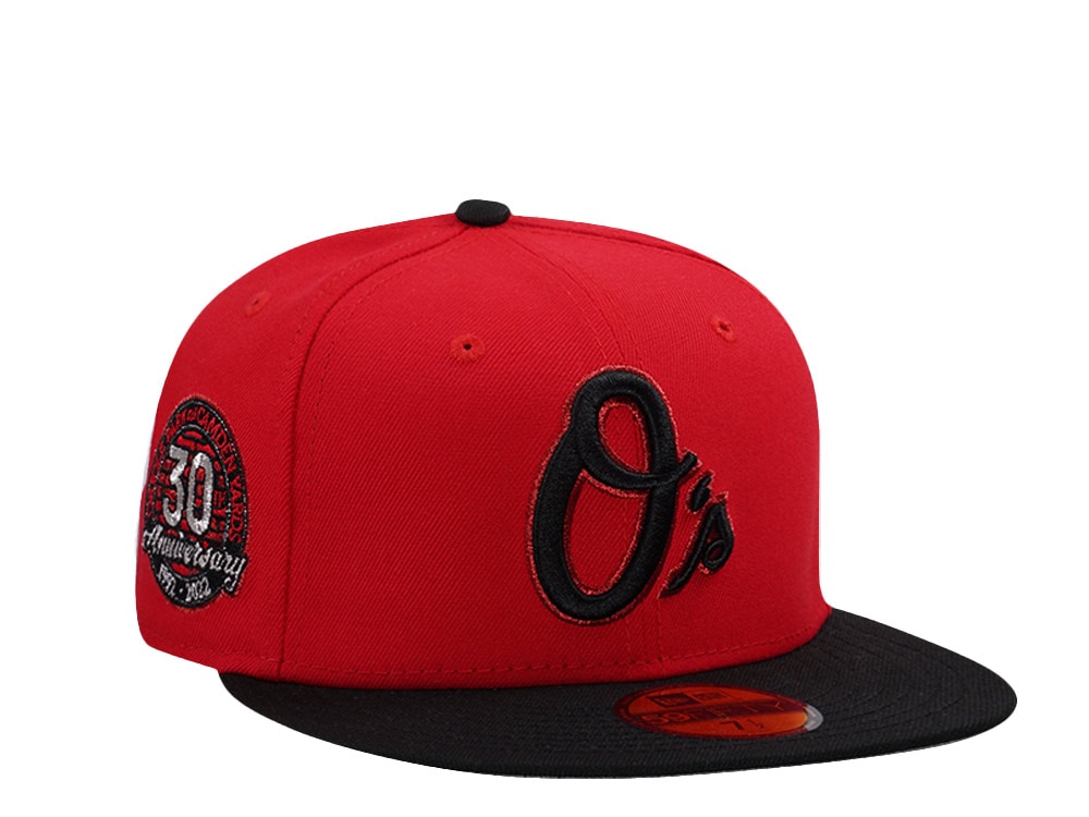 New Era Baltimore Orioles 30th Anniversary Red Two Tone Edition 59Fifty Fitted Hat