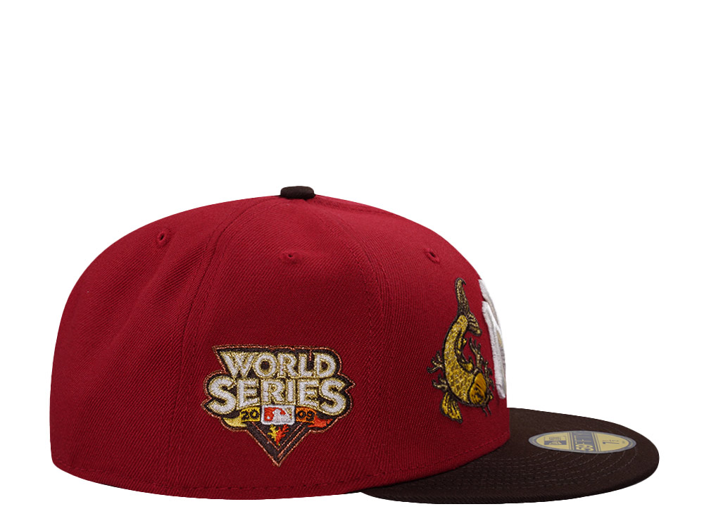 New Era New York Yankees World Series 2009 Pinot Red Two Tone Edition 59Fifty Fitted Hat