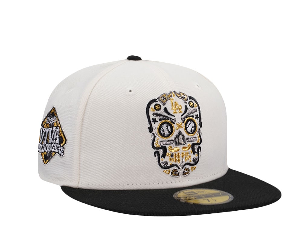 New Era Los Angeles Dodgers Viva Los Dodgers Skull Chrome Two Tone Edition 59Fifty Fitted Hat