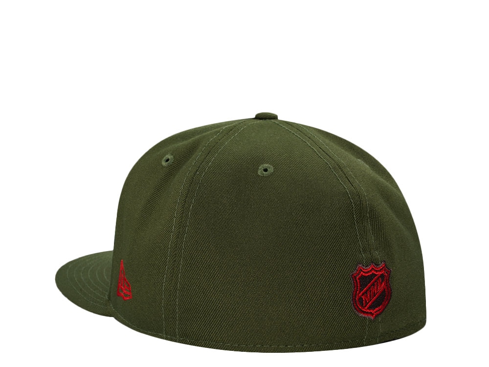 New Era Anaheim Ducks 30th Anniversary Horror Pack Rifle Green Edition 59Fifty Fitted Hat